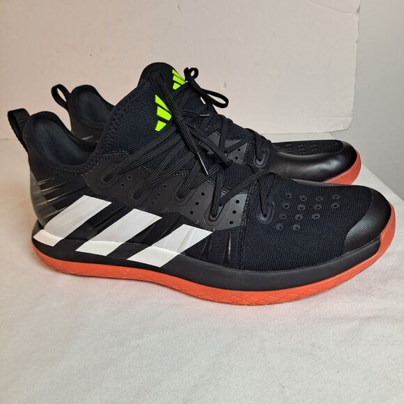 Adidas Men's Sz 14 Stabil Handball Shoes IG5464 Next Gen Black/Orange